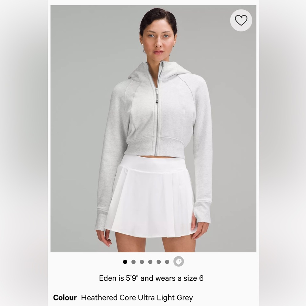 Lululemon Cropped Full-Zip Scuba